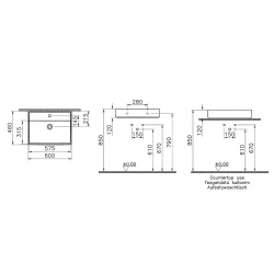 Vitra ArchiPlan 60x46 Cm Lavabo 7414B003-0001