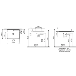 Vitra ArchiPlan 60x46 Cm Lavabo 7414B003-0661