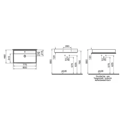 Vitra ArchiPlan 80x46 Cm Mat Terra Rosa Lavabo 7415B077-0001 Hemen Al