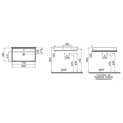 Vitra ArchiPlan 80x46 Cm Mat Terra Rosa Lavabo 7415B077-0041 Hemen Al