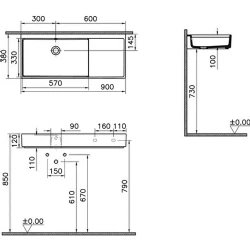 Vitra ArchiPlan 90x38 Cm Ayaklı Lavabo 7405B003-6278 Hemen Al