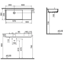 Vitra ArchiPlan 90x38 Cm Lavabo 7405B003-0012 Hemen Al