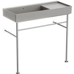 Vitra ArchiPlan 90x38 Cm Mat Taş Gri Ayaklı Lavabo 7405B076-6278