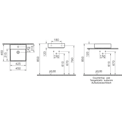 Vitra Archiplan 45x46 Cm Lavabo - 7413B003-0001