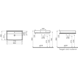 Vitra Archiplan 80x46 Cm Mat Taş Gri Tezgahüstü Lavabo - 7415B076-0631