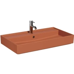 Vitra Archiplan 80x46 Cm Mat Terra Rosa Tezgahüstü Lavabo - 7415B077-0631