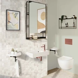 Vitra Archiplan Seramik Etajerli Mat Siyah-Beyaz Tuvalet Kağıtlığı - A44007 Hemen Al