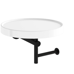 Vitra Archiplan Seramik Etajerli Mat Siyah-Beyaz Tuvalet Kağıtlığı - A44007