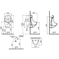 Vitra Arkitekt Pisuvar 4106B003-5597