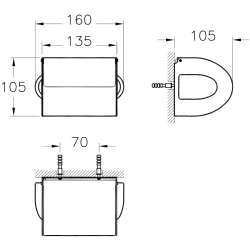 Vitra Arkitekta Kapaklı Parlak Paslanmaz Çelik Tuvalet Kağıtlığı - A44228 Hemen Al