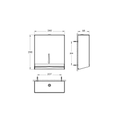 Vitra Arkitekta Paslanmaz Çelik Kağıt Dispenser A44351
