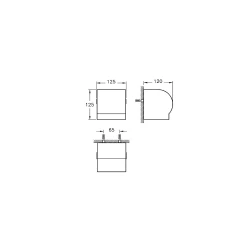 Vitra Arkitekta Paslanmaz Çelik Kapaklı Tuvalet Kağıtlığı A44381