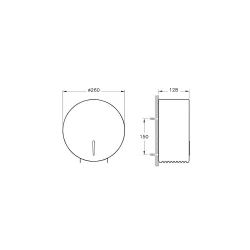 Vitra Arkitekta Paslanmaz Çelik Yuvarlak Tuvalet Kağıtlığı A44971
