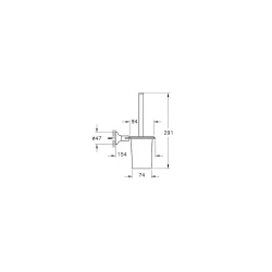 Vitra Base 400 Siyah Duvardan Tuvalet Fırçalığı A4412536