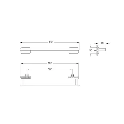 Vitra Base 600 Siyah Halka Havluluk A4413236