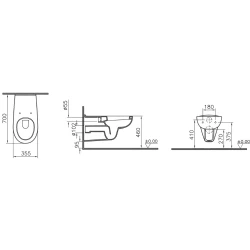 Vitra Conforma Özel İhtiyaç Asma Klozet - 5813L003-0850