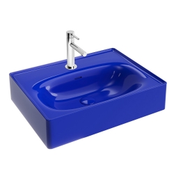 Vitra Equal 60x45 Cm Yuvarlak Indigo Mavi Lavabo 7241B440-0001