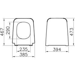 Vitra Equal Slim Yavaş Kapanan Klozet Kapağı - 119-476R009