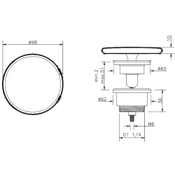 Vitra Gala Yuvarlak Mat Taş Gri Lavabo Süzgeci - 6374L476-2001 Hemen Al