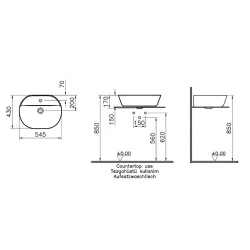 Vitra Geo 55x43 Cm Oval Mat Siyah Çanak Lavabo 7428B083-0041 Hemen Al