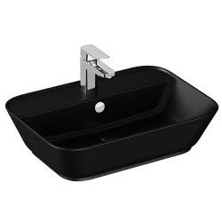 Vitra Geo 60x43 Cm Dikdörtgen Mat Siyah Çanak Lavabo 7426B083-0001 Hemen Al