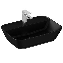 Vitra Geo 60x43 Cm Dikdörtgen Mat Siyah Çanak Lavabo 7426B083-0041