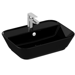 Vitra Geo 60x43 Cm Dikdörtgen Siyah Çanak Lavabo 7426B070-0001