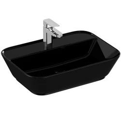 Vitra Geo 60x43 Cm Dikdörtgen Siyah Çanak Lavabo 7426B070-0041 Hemen Al