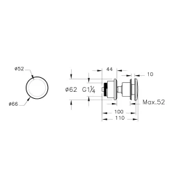 Vitra Geo Mat Bej Sifon Üst Grubu 6392L020-0159