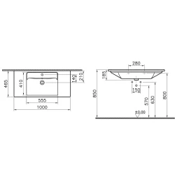 Vitra Integra 100x47 Cm Etajerli Lavabo 7057B003-0001 Hemen Al