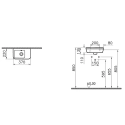 Vitra Integra 35x22 Cm Dikdörtgen Lavabo 7091L003-0012 Hemen Al