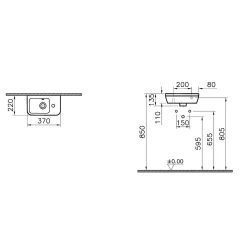 Vitra Integra 35x22 Cm Dikdörtgen Lavabo 7091L003-0029 Hemen Al