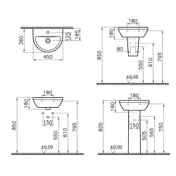 Vitra Integra 45x36 Cm Yuvarlak Lavabo 7065L003-0001 Hemen Al