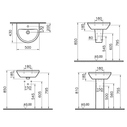 Vitra Integra 50x43 Cm Yuvarlak Lavabo 7066L003-0001 Hemen Al