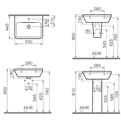 Vitra Integra 55x45 Cm Dikdörtgen Lavabo 7049L003-0001 Hemen Al