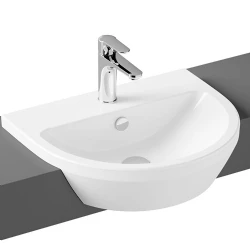 Vitra Integra 55x45 Cm Yuvarlak Yarım Tezgah Lavabo 7337B003-0001