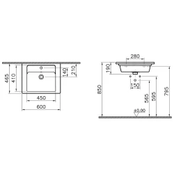 Vitra Integra 60x47 Cm Etajerli Lavabo 7055B003-0001 Hemen Al