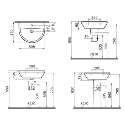 Vitra Integra 60x47 Cm Yuvarlak Lavabo 7068L003-0001