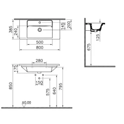 Vitra Integra 80x39 Cm Etajerli Lavabo 7036B003-0001