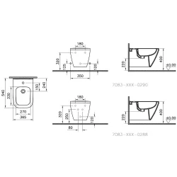 Vitra Integra Square 54 Cm Asma Bide 7083L003-0288