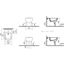 Vitra Integra Square 54 Cm Duvara Sıfır Mat Beyaz Yerden Bide 7084B001-0288 Hemen Al