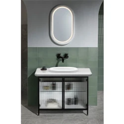 Vitra Liquid 53x40 Cm Oval Kompakt Tezgahüstü Lavabo - 7300B403-0016