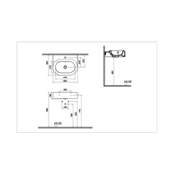 Vitra Liquid 60x50 Cm Lavabo 7316B403-0041 Hemen Al