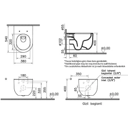 Vitra Liquid Rim-ex Kanalsız Asma Klozet - 7321B403-0090 Hemen Al