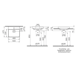 Vitra Metropole 50x47 Cm Mat Bej Lavabo 7525B020-0001