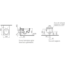 Vitra Metropole Entegre Musluklu Asma Klozet - 5676B003-1687