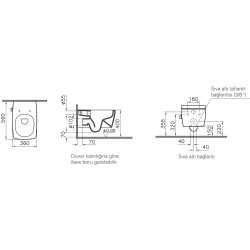 Vitra Metropole Entegre Musluklu Rim-ex Kanalsız Asma Klozet - 7672B003-1687