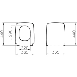 Vitra Metropole Slim Yavaş Kapanan Mat Beyaz Klozet Kapağı - 122-401R009