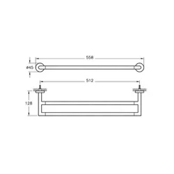 Vitra Minimax İkili Uzun Havluluk A44794