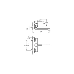 Vitra Minimax S Duvardan Eviye Bataryası A42095